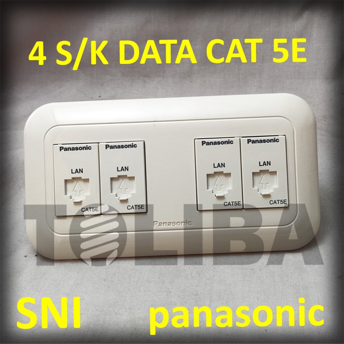 stop kontak s/k data / 4 stopkontak data cat5e 8p 8c ib panasonic rj45