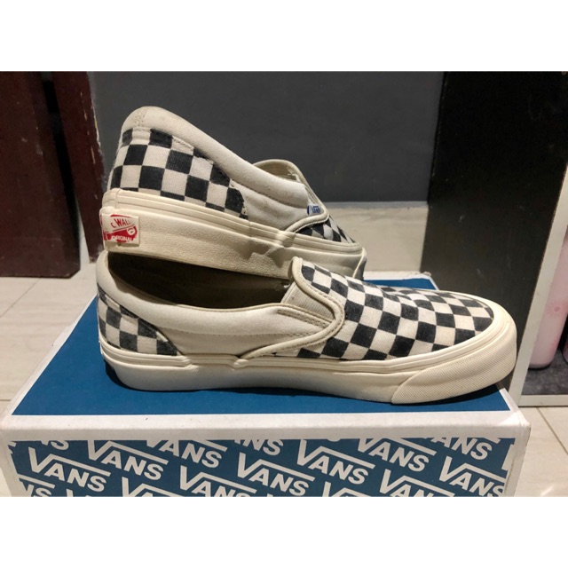 Vans slip on checkerboard