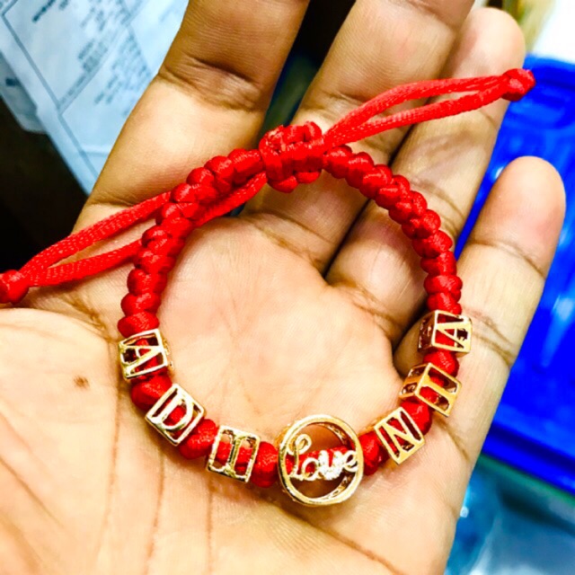 Gelang nama lapis emas gelang rajut tali lapis emas gelang huruf. Gelang inisial gelang tali nama