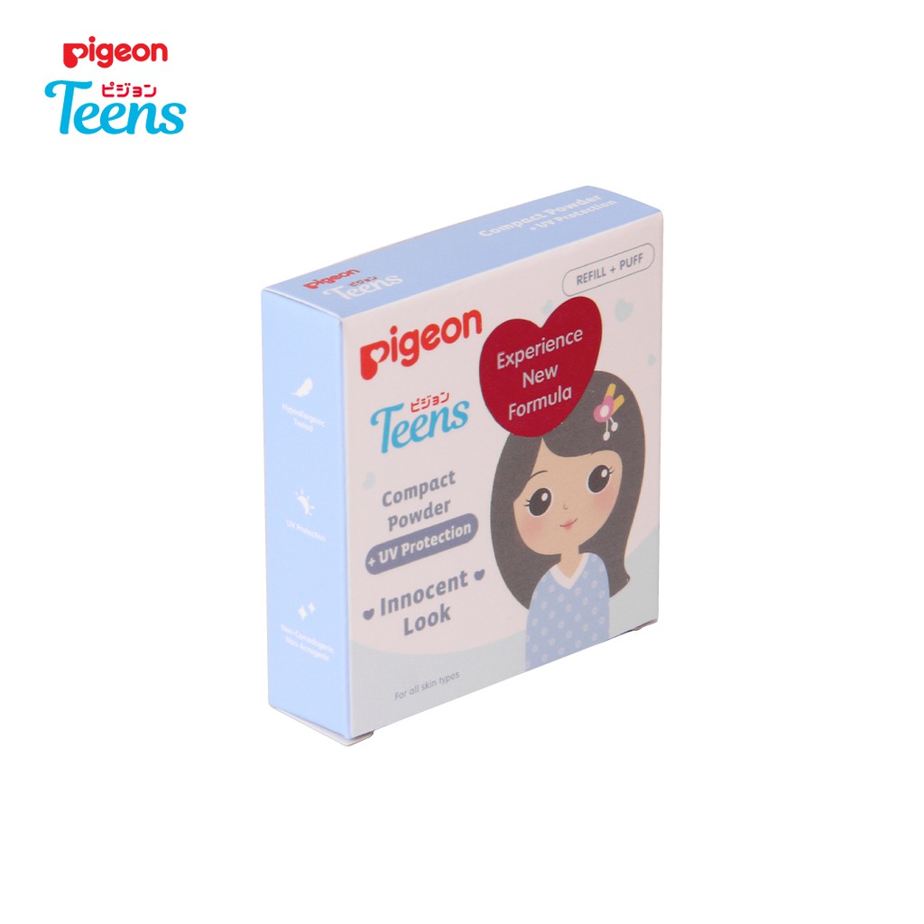 PIGEON Teens Refill Compact Powder + UV Protection 14Gr / Refill Bedak Padat Remaja