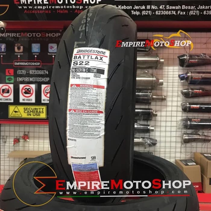 Promo Ban Battlax S22 Ukuran 190 / 50 -17 Ninja 250 Fi CBR250RR R25 Berkualitas
