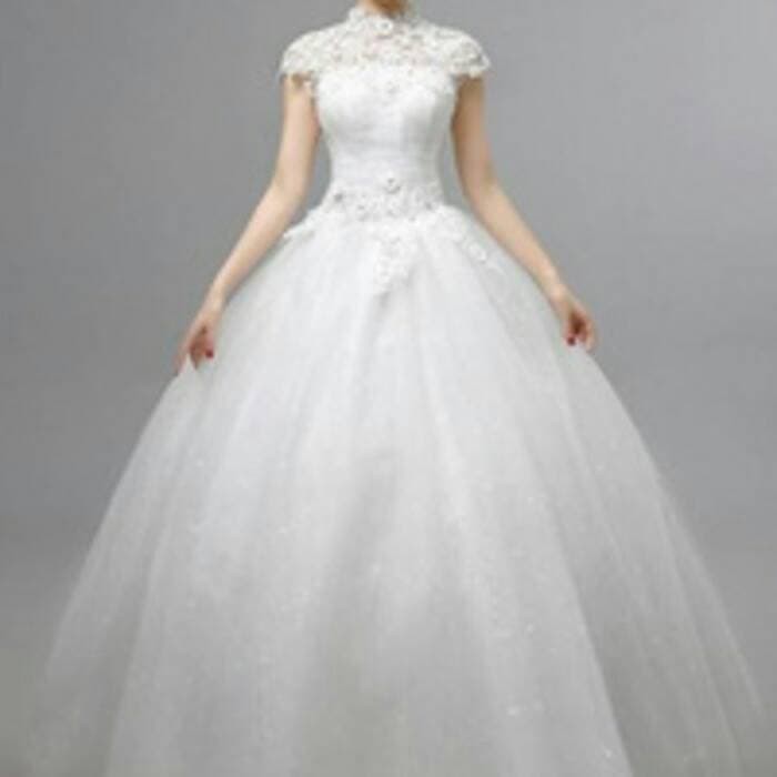 Wedding Dress - Gaun Pengantin Bordir Dada Korea