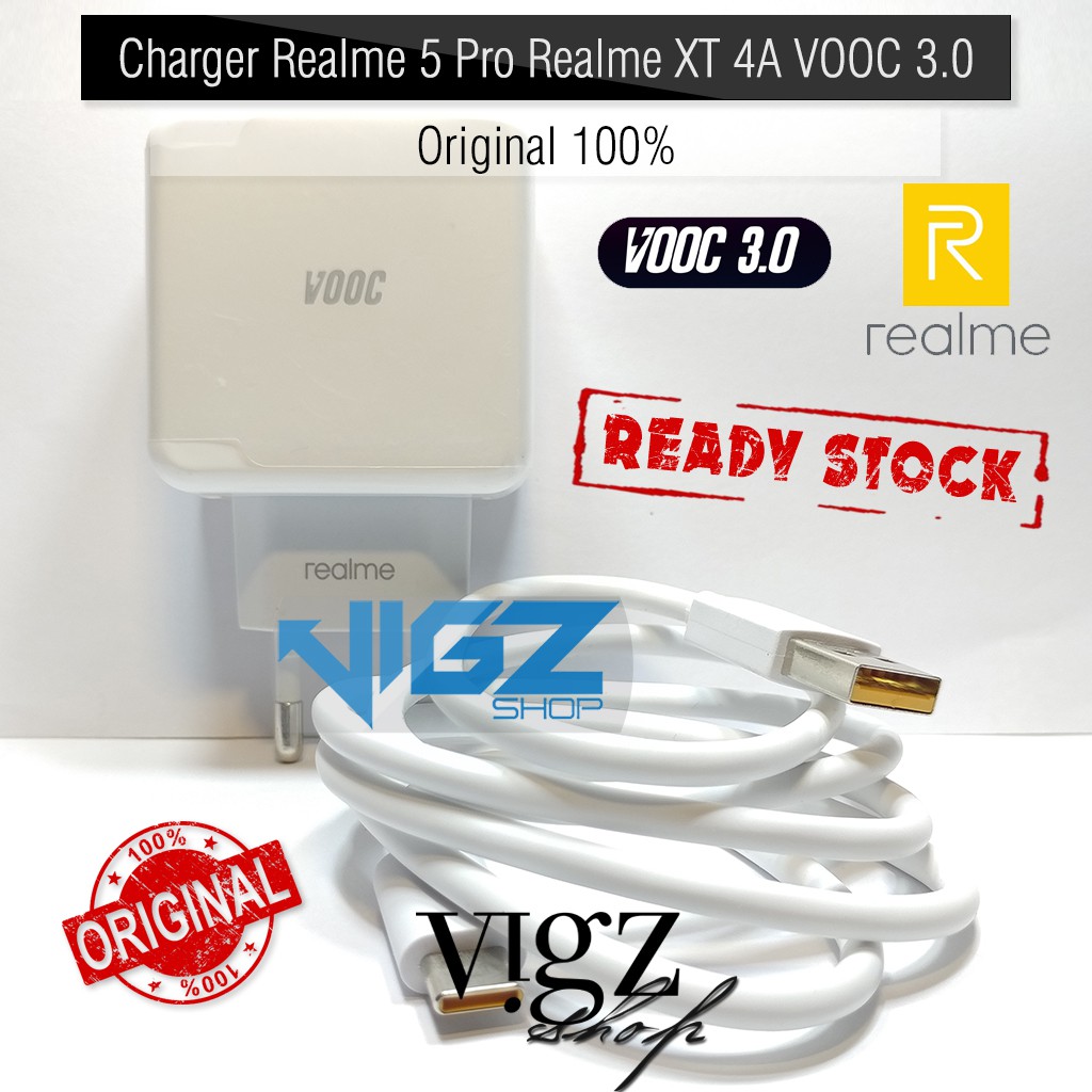 Charger Realme 5 Pro Realme XT 4A VOOC 3.0 USB Type C Original 100%