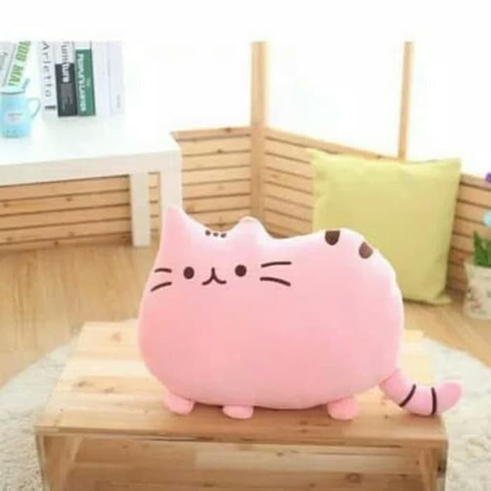 Bantal Kucing Pusheen Warna Plain  Boneka Kucing Pusheen