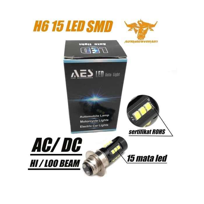 LAMPU LED H6 15 MATA LED SMD 3030 I BOHLAM H6 LAMPU DEPAN MOTOR H6