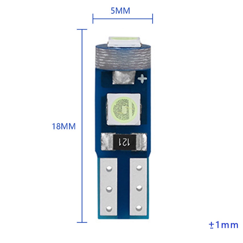 T5 Bohlam Led W3W W1.2W 12V Led Canbus Dashboard Mobil Indikator Penghangat Wedge Lampu Instrumen Dalam Cahaya Terang