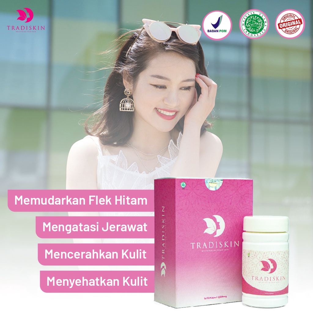 TRADISKIN Pemutih Pencerah Kulit Badan Herbal Alami ORIGINAL BPOOM