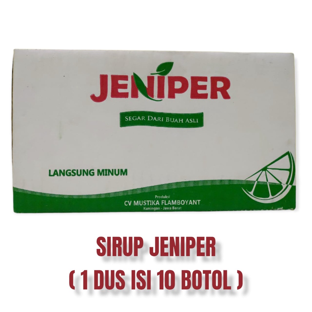 

Sirup JENIPER (Jeruk Nipis Peras) langsung minum 1 dus isi 10 botol @100ml khas kuningan