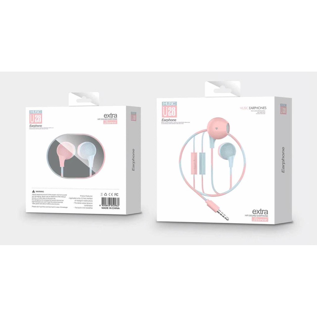 headset macaron u24 / macaron mate color hifi over ear suara musik dan suara jamin bass U28