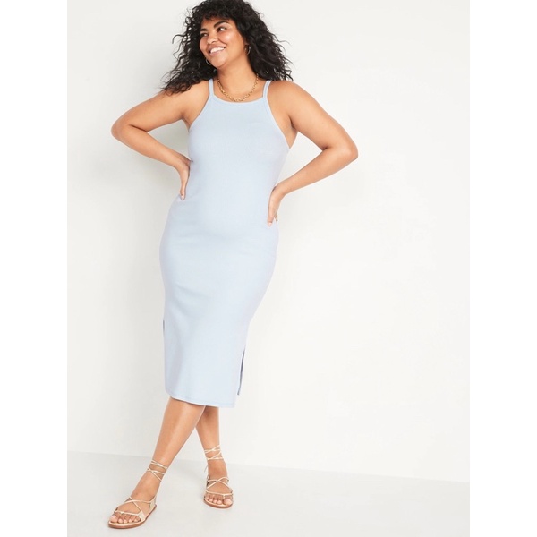 Old Navy Fitted Rib Knit Midi Dress