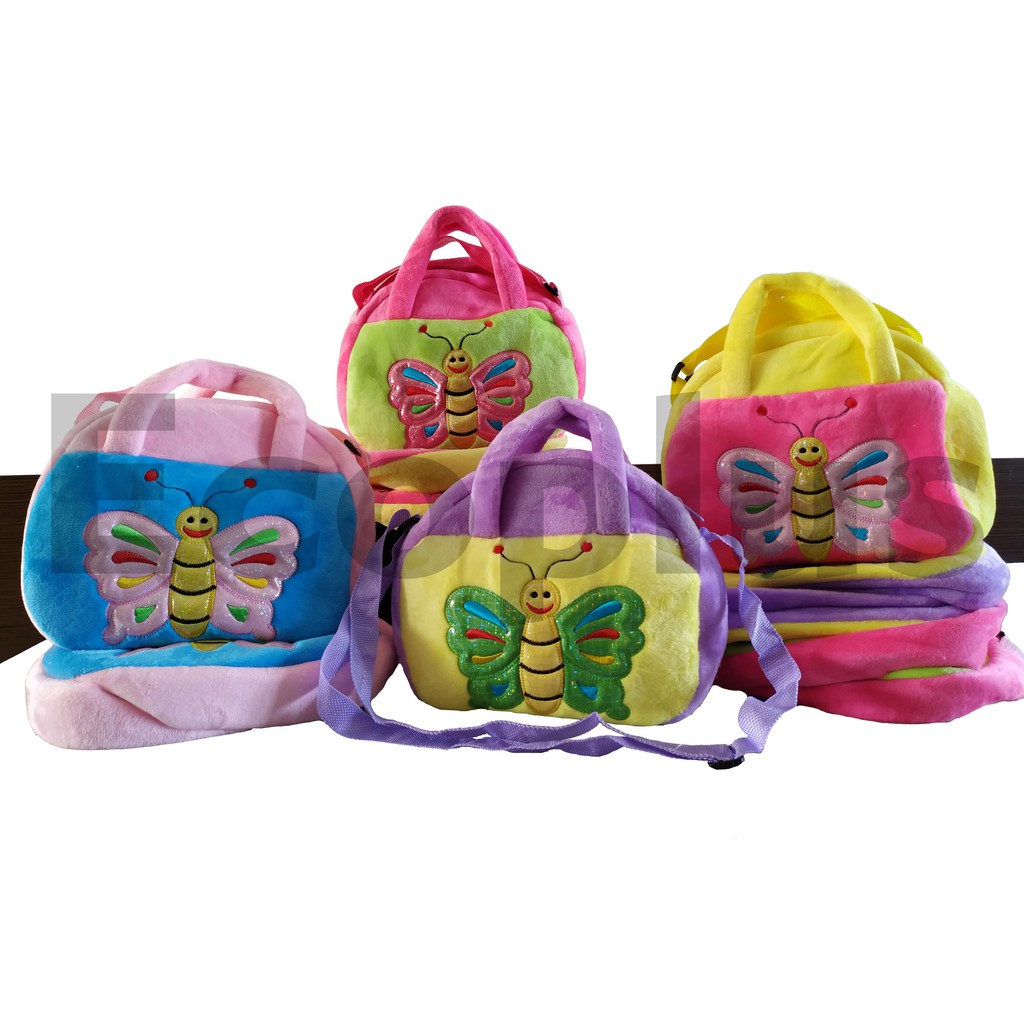 Tas Anak Balita Selempang Lucu Bahan Halus/Butterfly