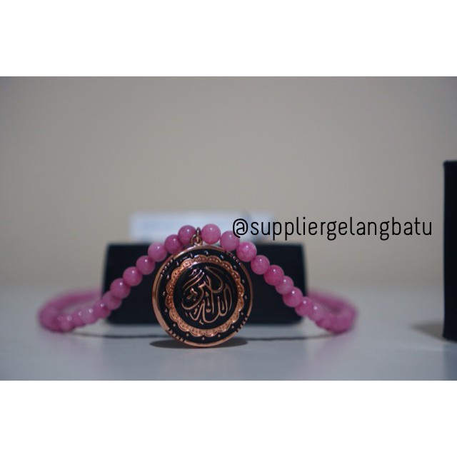 GANNAMYONG GIOK PINK Lafaz Allahuakbar ROSEGOLD KOREA Kado Haji Bonus Gelang obat Peredaran darah