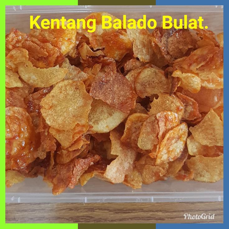 

Keripik Kentang Balado Bulat.