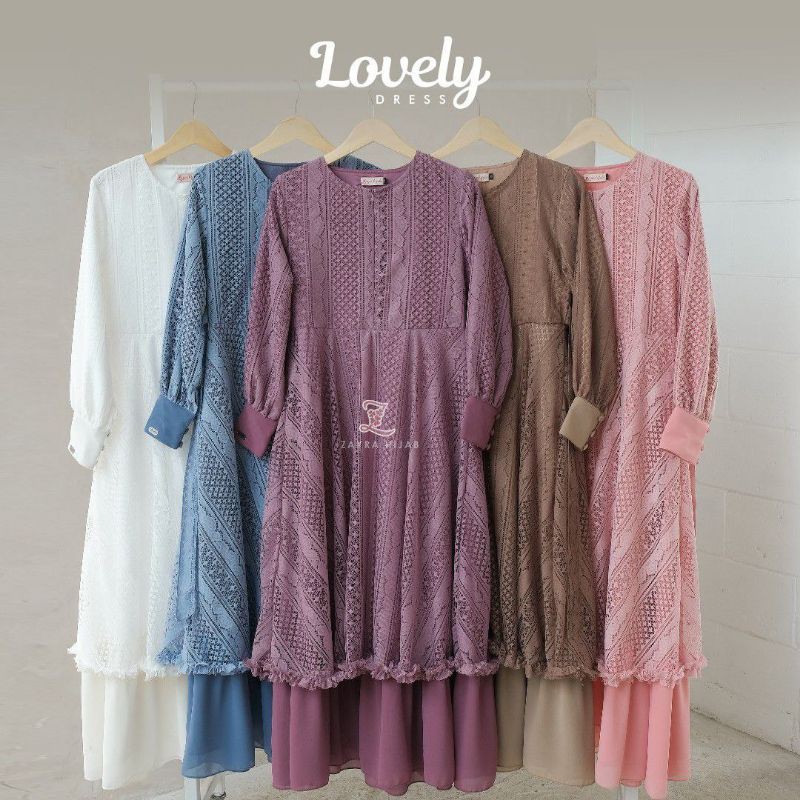 Lovely Dress by Zayra hijab ready stock, agen resmi zayra pekanbaru siap kirim