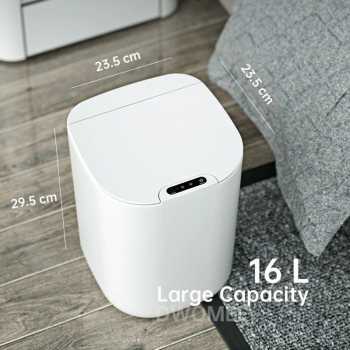 Tempat Sampah Sensor Usb Elegan Kotak Sampah Otomatis Smart Trash Can Motion Sensor Dustbin 16L