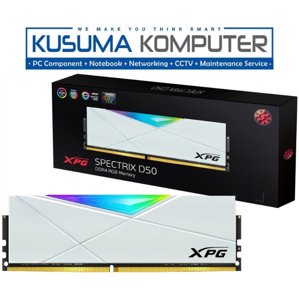 Adata XPG SPECTRIX D50 RGB 8GB White DDR4 3200MHz 3200