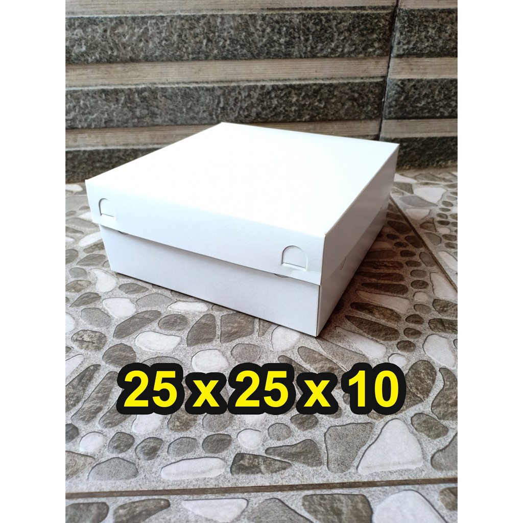 Dus 25x25x10 cm / Dus 25x25 Box polos / box nasi / Dus kue / Kotak / Kotak nasi padang / nasi kotak