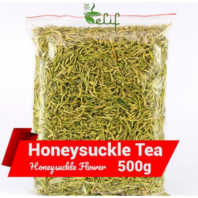 

ELIF TEA Big Size Premium Organic Honeysuckle Tea Honeysuckle Flower Tea