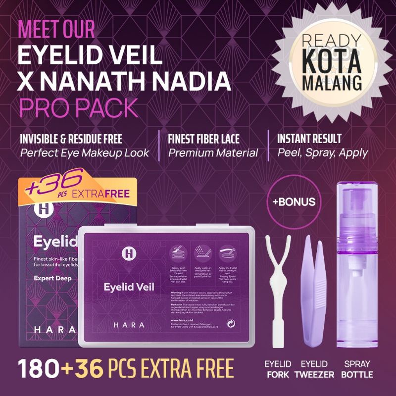 HARA EYELID VEIL X NANATH NADIA PRO PACK BABY PACK  S M SL L