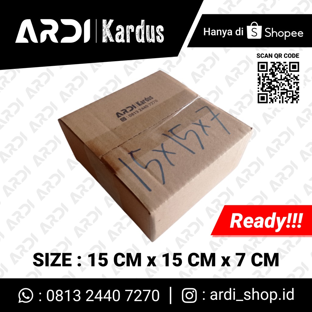 

KARDUS SIZE 15 CM X 15 CM X 7 CM