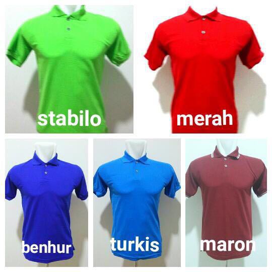 BAJU KAOS KERAH POLOS / BAJU POLO BAHAN KATUN LACOSTE POLOS MURAH