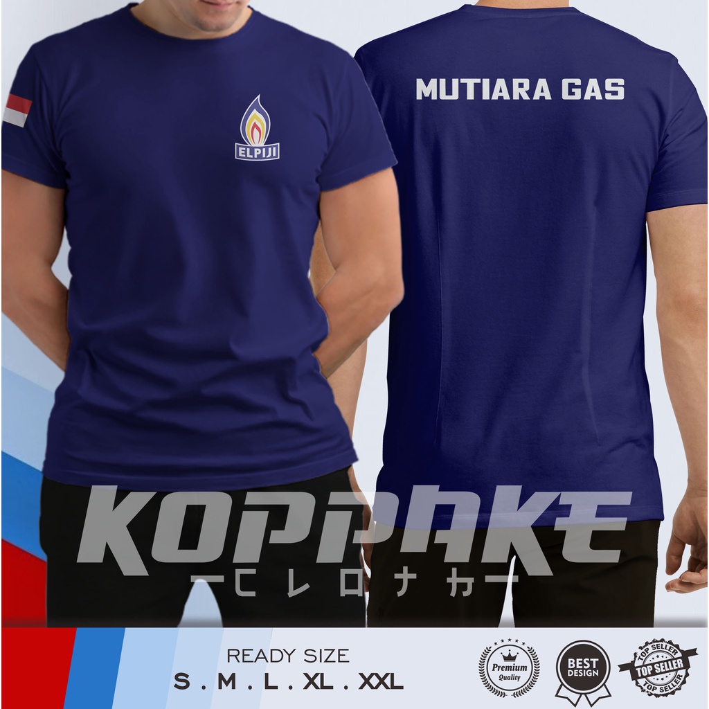 Kaos LPG Elpiji Indonesia Logo Request Nama Toko Baju Perusahaan