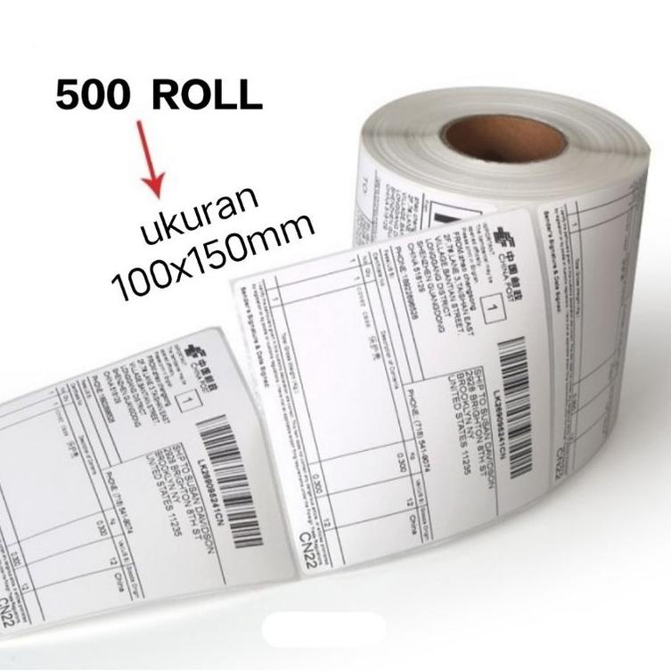 

Buruan beli Label Thermal Printer Kertas Stiker Ukuran 100x150 mm Isi 500/ROLL Murahnya!!