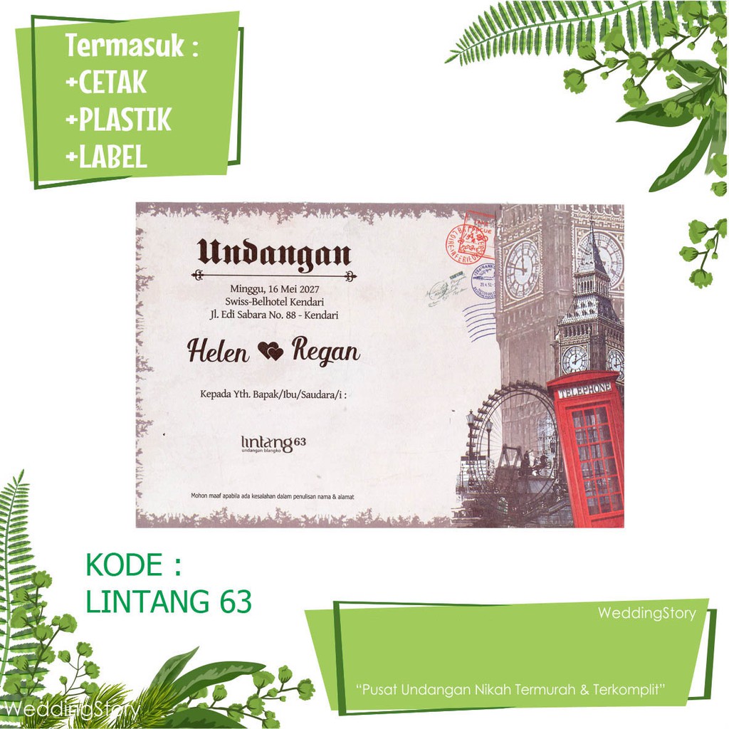 Undangan Nikah Lintang 63 Sudah Cetak Harga Murah