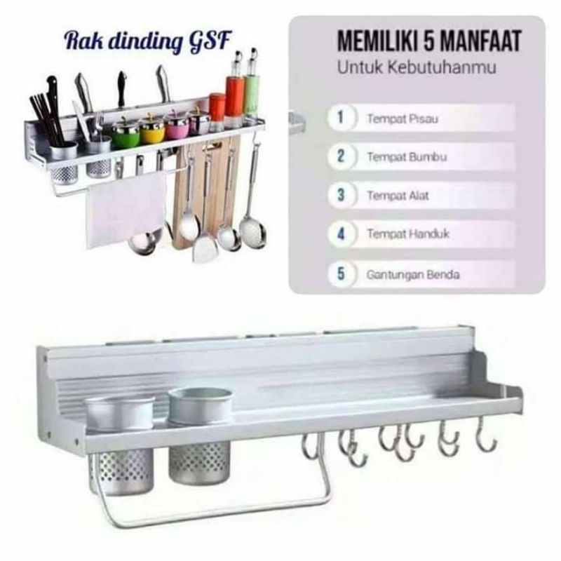 Rak dinding dapur aluminium