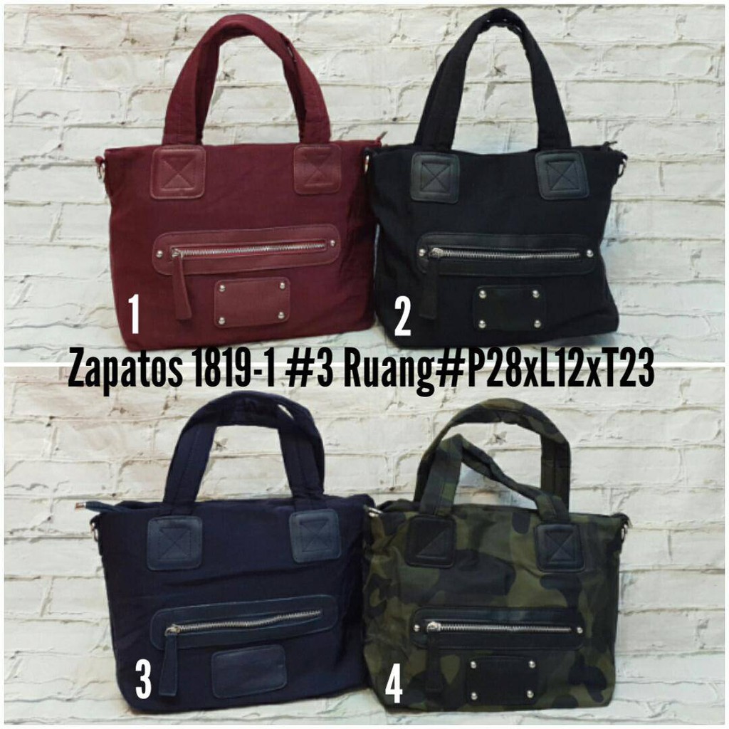 Tas selempang / Tas wanita / Tas Selempang ZAPATOS 2IN1 / Tote Bag ZAPATOS 1819-1