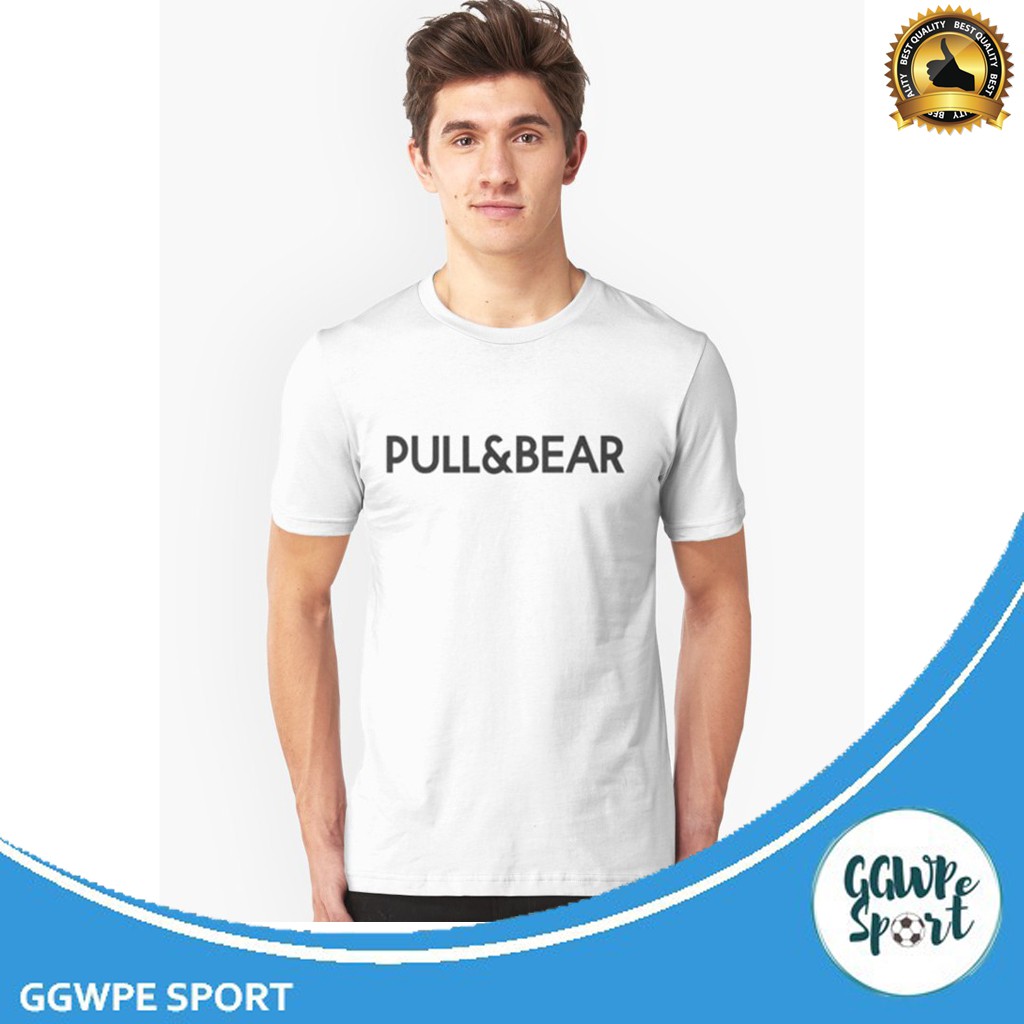 Kaos Distro Pull dan Bear Pendek Kekinian Katun Combed 30S Kualitas Terbaik Edisi Terbatas