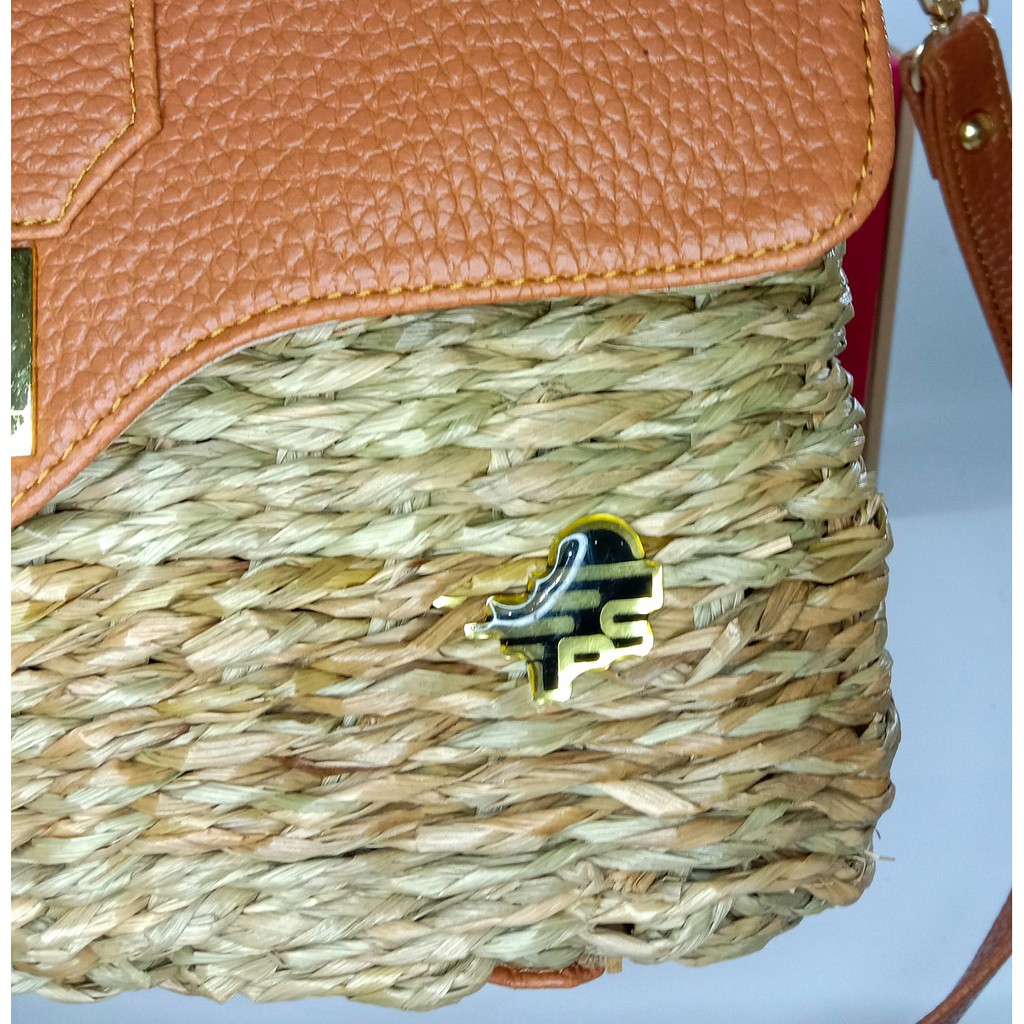 RJ CRAFT - Tas Anyaman Mendong Tas Etnik Modern Tas Sling Bag Trendy Tas Handmade