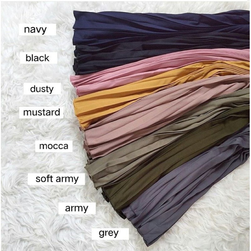 Rok Plisket Premium / Mayung / Skirt Wanita Muslim / Pleated / Remple Panjang