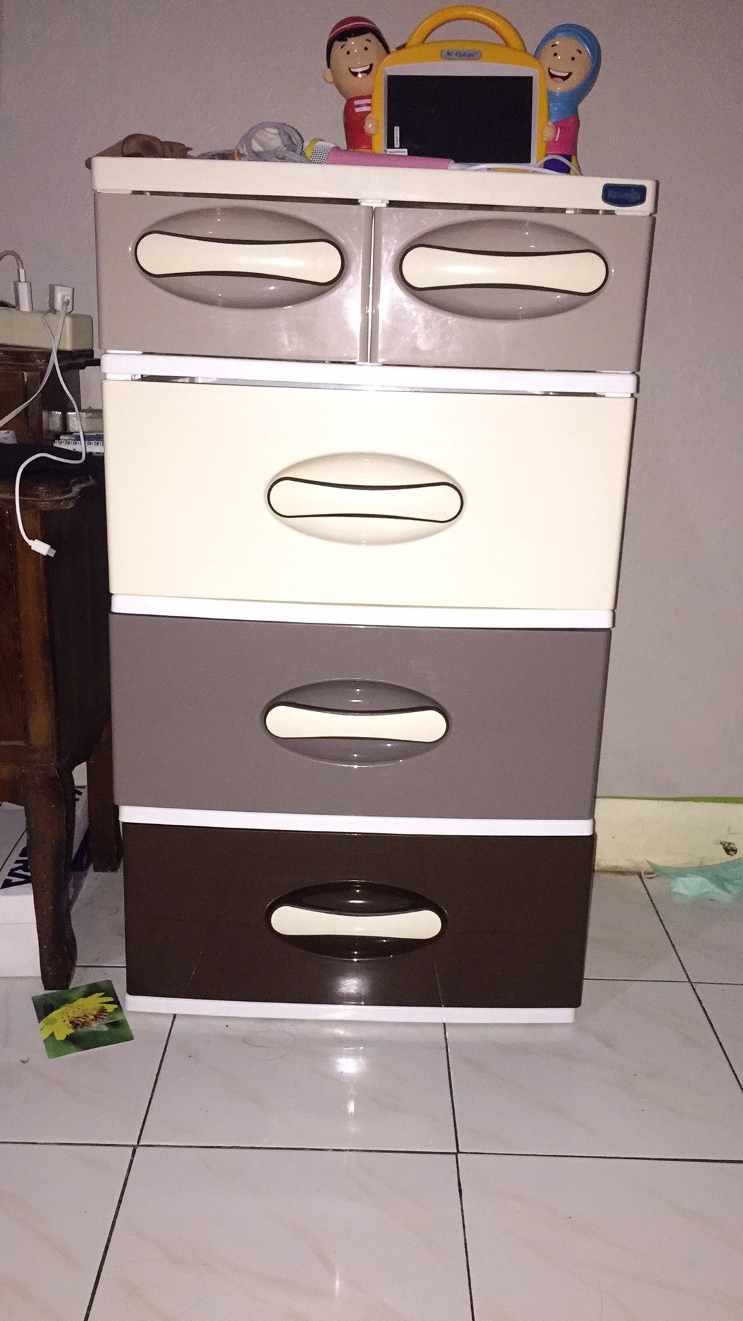 Lemari Plastik Laci 4 Susun / Cabinet Rovega Kharisma Ckh-440