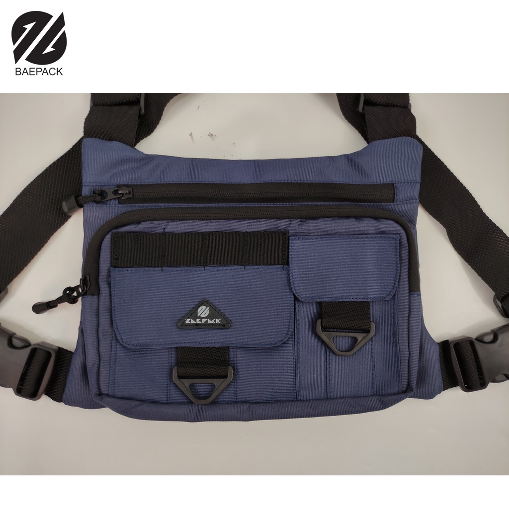 Tas Dada Premium Chest Bag Nathan Baepack / Tas Dada Pria / Chest Bag Cowok / Original Baepack - Navy