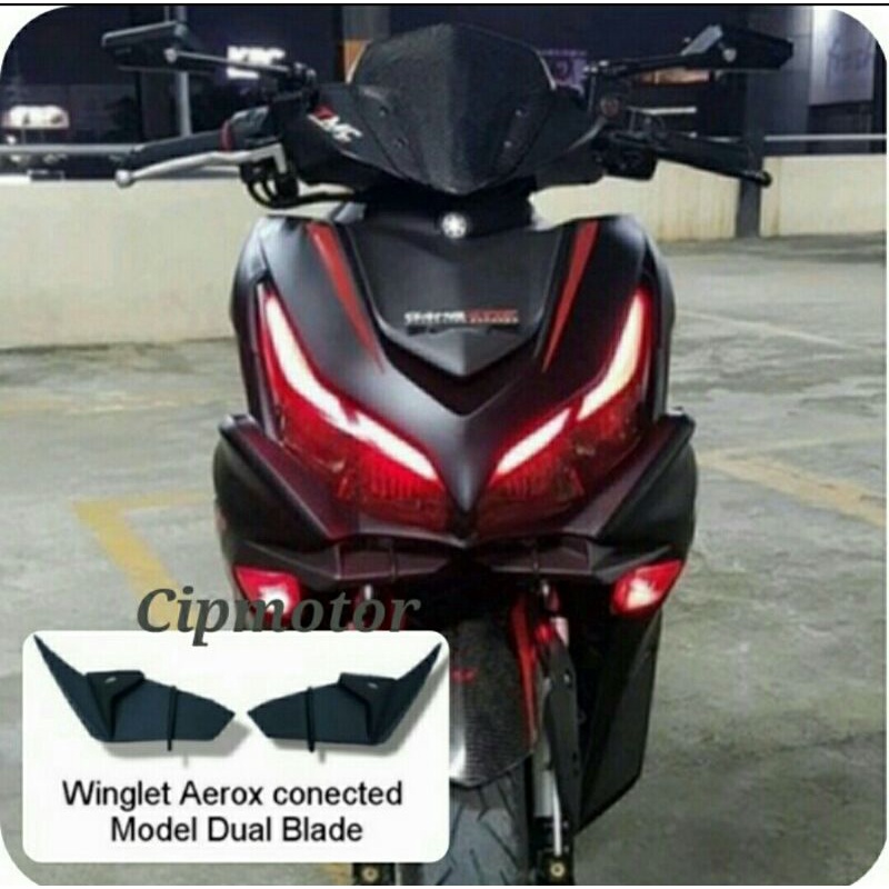 Winglet Aerox Connected 155 2021 Merah Hitam Grey silver Putih