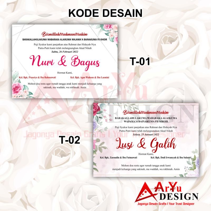 PERNIKAHAN / KARTU UCAPAN SYUKUR / LABEL NASI KOTAK / STICKER / KARTU / UNDANGAN