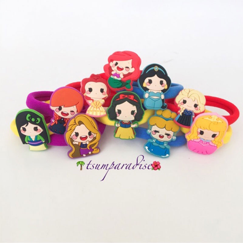 1pc Ikat Rambut Desain Disney Princess Jasmine Snow White Ariel Le-Pei Aisha Untuk Aksesoris