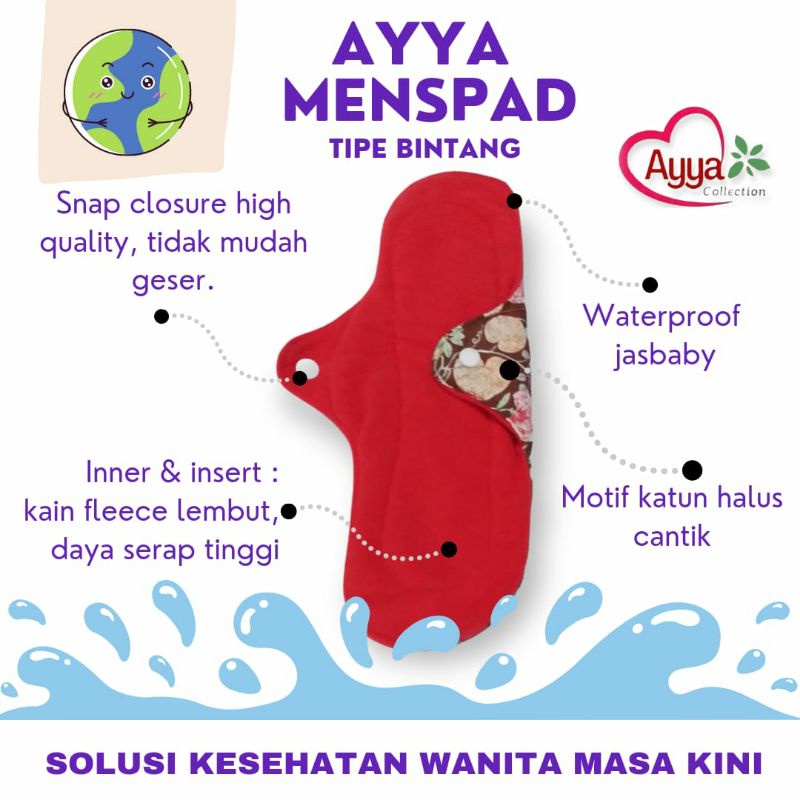 Pembalut Katun haluuus Ayya tipe Bintang Day Night &amp; mix use paket isi 3 atau 6 lembar