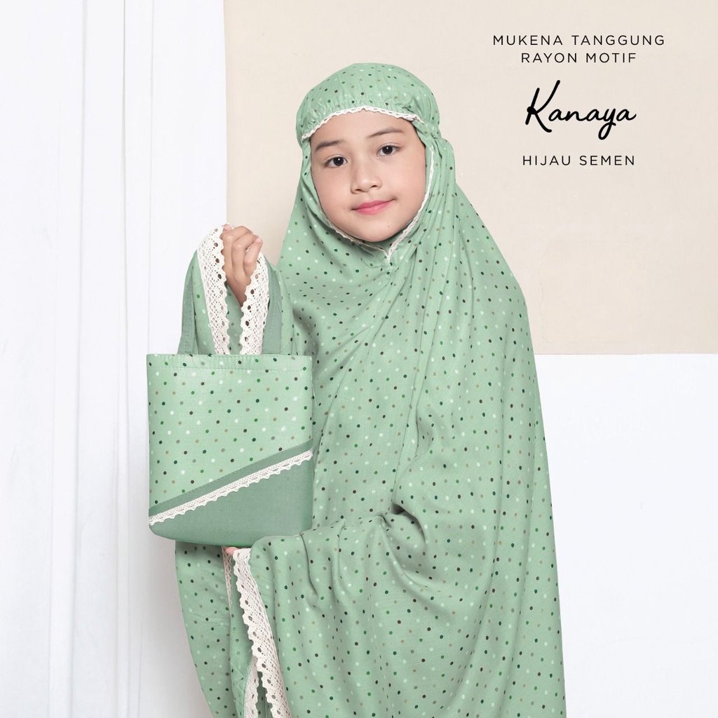 MUKENA BALI TASIK - MUKENA ANAK TANGGUNG RAYON MOTIF KANAYA