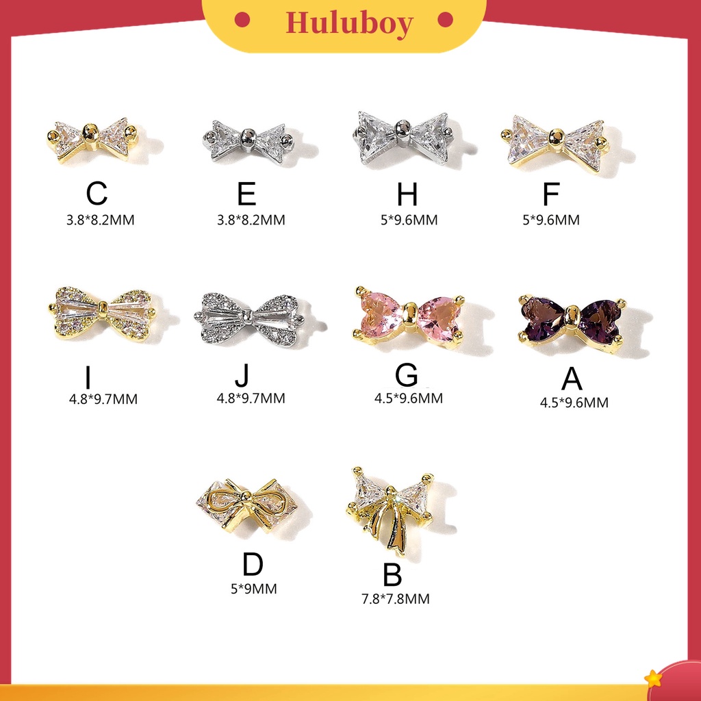 Huluboy Huluboy♡ Ornamen Kupu-Kupu 3D Bahan Cubic Zirconia Glitter Untuk Dekorasi Kuku Wanita Butterfly