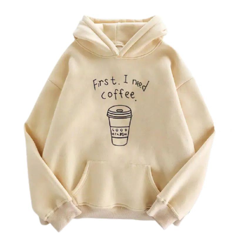 HOODIE WANITA FIRST I NEED TEBAL TERBARU,