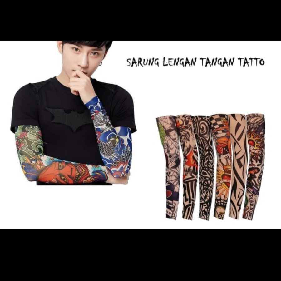 Manset tangan tato arm sleeve tatoo tangan pria motor lengan aksesoris modern keren maco unisex good