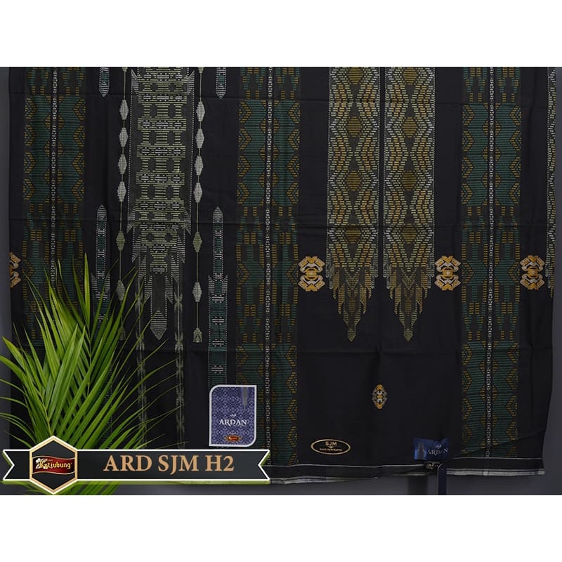 SARUNG ARDAN SJM GOLD - Sarung Ardan Songket Jacquard Millenium - Sarung Ardan Hitam Motif - Sarung 