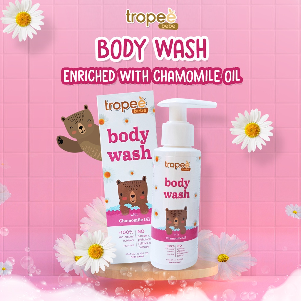 PROMO TROPEE BEBE BODY WASH SHAMPOO &amp; BODYWASH SAMPO BAYI SHAMPO SABUN MANDI ANAK 100 ML