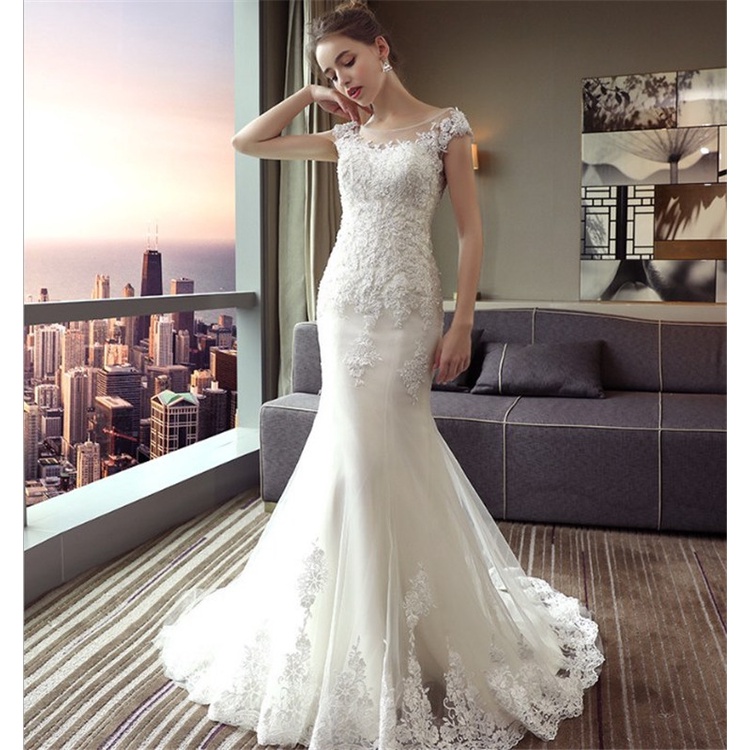 Wedding dress / gaun pengantin putih mermaid putri duyung