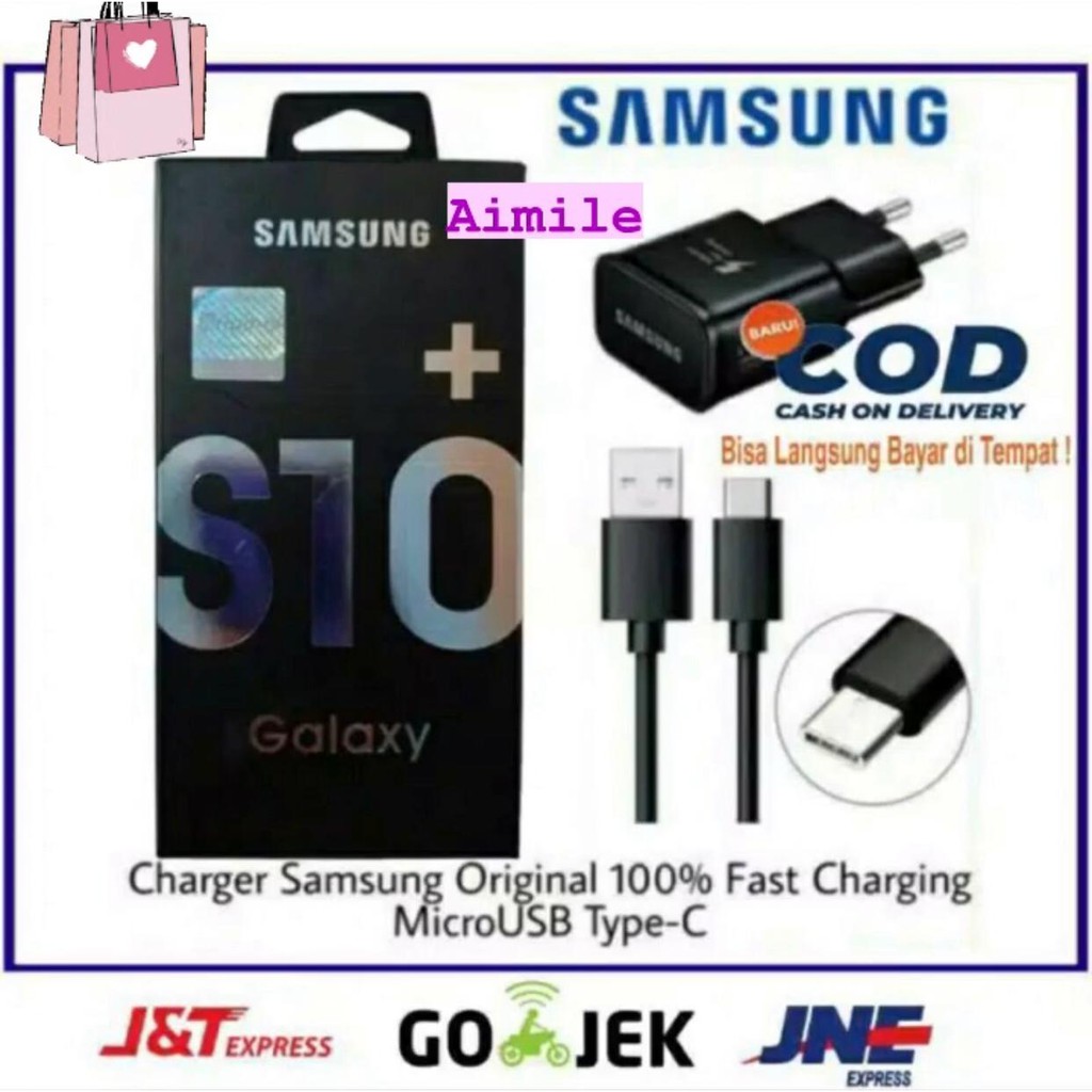 Charger Samsung Original 100% Tipe-C Fast Charging / Charger Samsung S10 S9 S8 A70 A50 A30 M30 M20