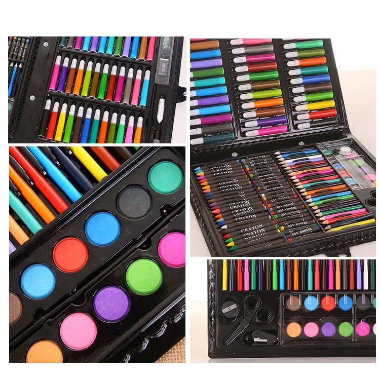 Art Set 150 Crayon Set Krayon Set Krayon Anak Crayon Anak Pensil Warna Anak Spidol Anak Cat Air Anak Alat Mewarnai Alat Menggambar Painting Set Painting Kit Set