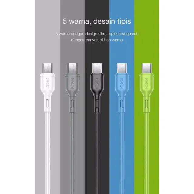 Kabel data ROBOT RBM100 micro usb 2A 100cm / kabel data bulat robot RBM100