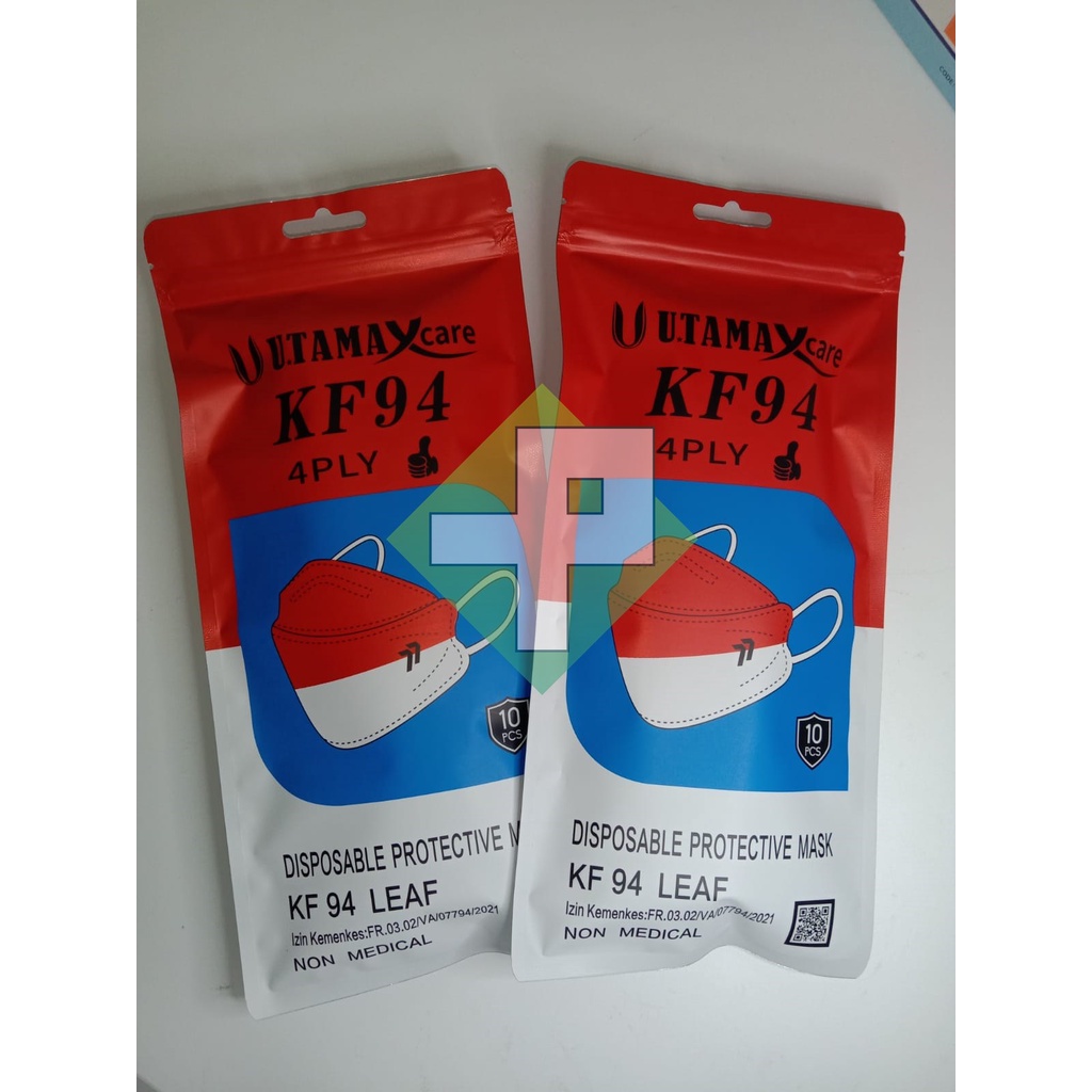 Masker KF 94 PRO UtamaXCare Merah Putih / Masker Merah Putih